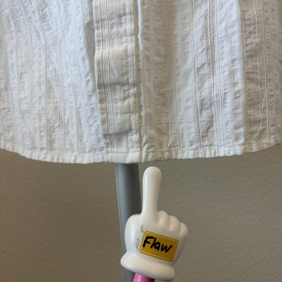 VTG Eighty Eight Button Short Sleeve Shirt Mens XL White Cross Grunge Y2K Punk - Picture 5 of 6